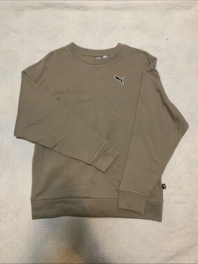 Puma Crewneck Sweatshirt in Olive/Tan